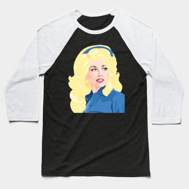 Dolly Parton Empowerment Embodied Baseball T-Shirt by labyrinth pattern